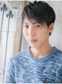 長めバングで立体的に！清潔感マットブラウンレイヤーk名護大東