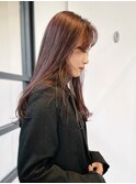 pink brown/ピンクブラウン 艶感 顔周りカット