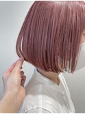 ボブ×ペールピンク