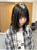 顔周りレイヤー　ウルフカット　髪質改善　横浜　ブリーチ