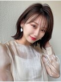 20代30代40代大人かわいい 小顔 前下がりボブ  外ハネボブ