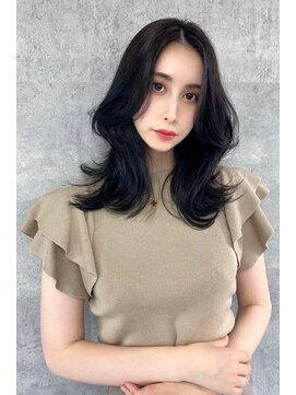 ランズ(LANDS) ワンホンへア 顔まわりレイヤーカット 【韓国ヘア 大阪 梅田】