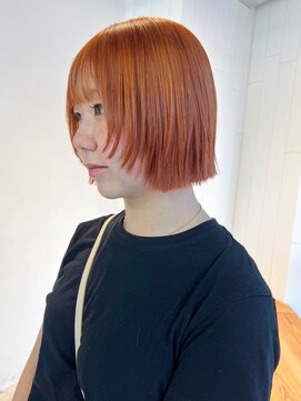 アルバム 池袋(ALBUM) ワンレンボブルフくすみベージュ透明感カラー_ba520491