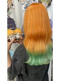 にじさんじ 宇佐美リト ケアブリーチ グラデーション オレンジ