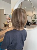 柔らかベージュボブ