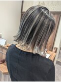 切りっぱなしボブ×シャドウルーツカラー
