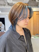 テトラ バイ ネオリーブ 横浜西口店(tetra by neolive)&nbsp;ブラウンとブルーの秋カラー　デザインカラー　横浜N