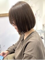 アドラーブル ココロ 新潟(adorable CoCoLo)&nbsp;ブリーチなしで作る◎秋の透明感マロンベージュ◎ボブ