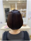 秋冬ブラウンの艶まとまり大人ボブ【ユニティ戸塚店】