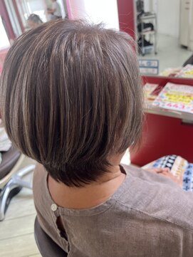 白髪ぼかしハイライト