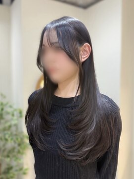 ジーナ 博多筑紫口(Zina) 【tama】韓国レイヤーカット×ダークブラック