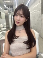 フォンズ(FONS)&nbsp;透明感ダークショコラ/ロングレイヤー/ワンカール/顔周りカット