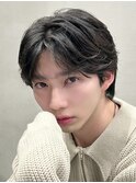  men's/メンズ/刈り上/げセンターパート/ダウンパーマ/池袋/韓国