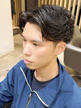ハレ メンズサロン たまプラーザ(Hale) Haleメンズリバースセンターパートニュアンスパーマたまプラーザ
