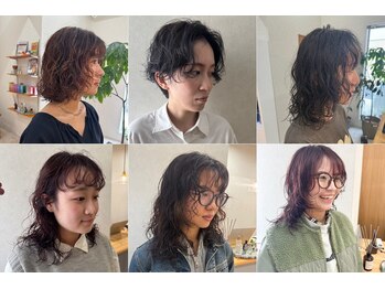 エン(en,)の写真/【駅徒歩5分】似合わせの技術が高くパーマスタイルがお客様から大好評◎毎朝のスタイリングも簡単に★