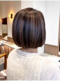 ハイライト×艶感ショートボブ【若江岩田】