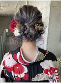 #ガルボヘアー #バレイヤージュ #ヘアセット #袴 #アレンジ