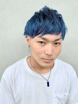 エムスラッシュ ソル センター南(M.SLASH SOL) SOLセンター南/オーシャンブルー/ブリーチカラー/ツーブロック!