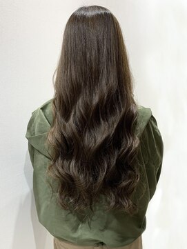 アッシュ 祐天寺店(Ash) スーパーロングでもデジタルパーマでウェーブヘア