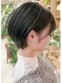 30代40代50代◎大人可愛い黒髪丸みショート