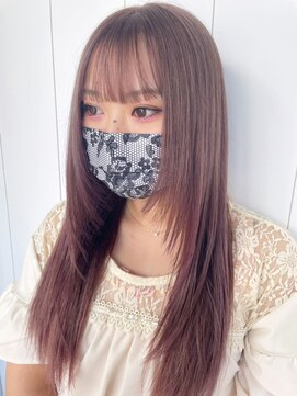 アルバム 池袋(ALBUM) ピンクラベンダー顔まわりレイヤー_外ハネボブ_ba403671