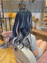 ラグシス ザ ヴィンテージ(LUXIS THE VINTAGE) 【シールエクステ】ブルーブラック×ハイライト