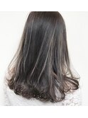 大人かわいい前髪セシルカットココアブラウンフリンジウェーブ