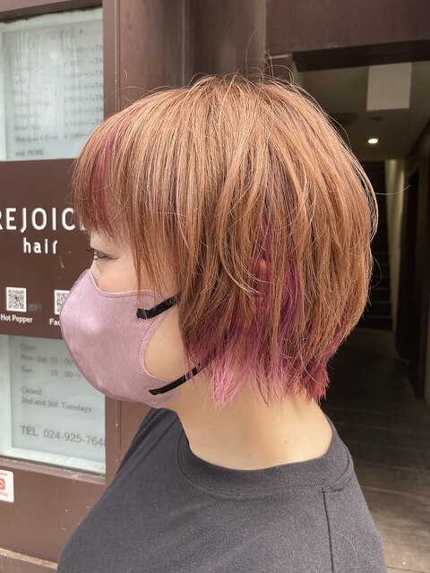 【REJOICE hair】インナーカラー×ピンクパープル☆