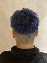 アイディール 本町本店(:ideal)&nbsp;ネイビーカラーのアップバングスタイル