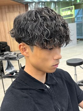 エルマーク 枚方(L-MARK) マッシュスパイラルパーマツイストスパイラル波巻きメンズ