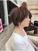 大人可愛い20代30代40代50代丸みショート田嶋010