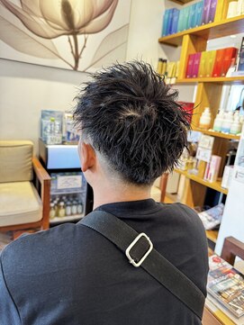 アンソル オブ リシェール(N'SOL of RICHAIR) ベリーショート/ダークアッシュ/ニュアンスパーマ/韓国マッシュ