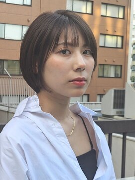 ミドル(MIDDLE) 小顔ショートボブBlueAsh