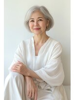 アヴァンス プロデュース バイ エガオ 大阪梅田店(AVANCE. PRODUCED by EGAO)&nbsp;50代ショートカット＋脱白髪染め  【AVANCE by EGAO】髪質改善