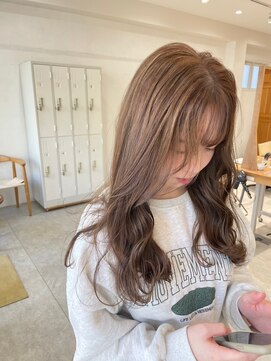 シュプール(SPUR) 韓国ウェーブフェイスレイヤー艶カラーシルキーベージュ20代30代