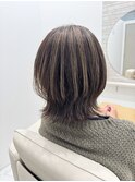 白髪ぼかしデザインハイライト×くびれボブ♪