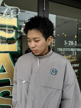 ザスーツブラザーズ(THE SUITS BROTHERS) MEN'SHAIRウルフカルマパーマメンズショートイージーパーマ