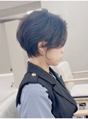 似合わせカットフェミニンショートメルティカラー髪質改善