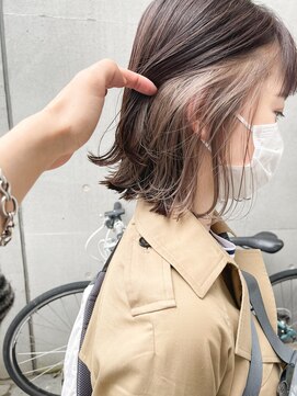 エミス バイ メルト 吉祥寺(emis by melt) 【堀惠】インナーカラーグレージュ吉祥寺レイヤーカット20代30代