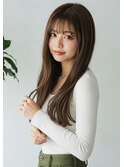 美髪ストレートロングヘア/うる艶ストレート/ナチュラルブラウン