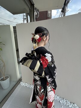 マロウ ヘア(Mallow hair) 【晴れやかな日に】華やかに可愛くアップスタイル＋振袖お着付け