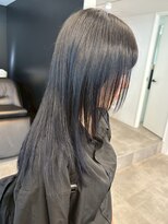 ミュラ(mulah)&nbsp;透明感カラーブルーブラック＊レイヤーカットロングストレート