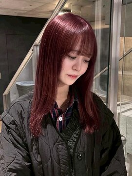 ヲタク(wotaku.) レッドカラーレッドヘアワインレッドボルドーカラー暖色カラー