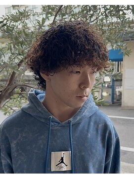 サロン ド ロイ(Salon de Roi) プードルウルフパーマロン毛くるくるパーマ細かめパーマ茶髪神戸