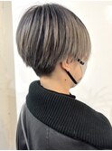 ピンクベージュ/アンブレラカラー/前髪/クールショート/松戸駅