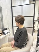 白髪ぼかし/白髪改善カラー/ショート/透明感カラー/脱白髪染め