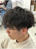 波巻きパーマ