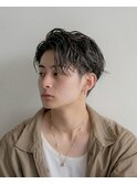 ★爽やかメンズ☆無造作ツーブロックマッシュナチュラル黒髪