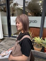 ヘアーサロン グラブ(hair Salon grab)&nbsp;ミルクティーベージュボブ