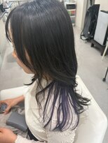 ヘアガーデン ティアラ(Hair Garden TIARA) 顔周りカットロングヘアハイライトインナーカラーグレーベージュ